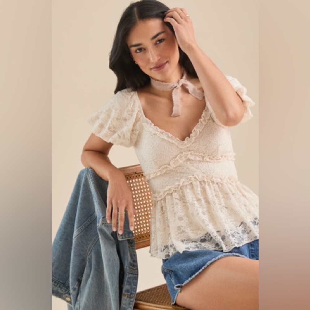 Altar’d State - Catherine Lace Babydoll Top